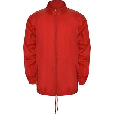 Chubasquero impermeable con capucha extraíble Rojo M