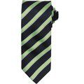 Corbata a rayas de poliéster Black / Lime