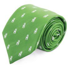 Corbata Navideña con Renos Verde