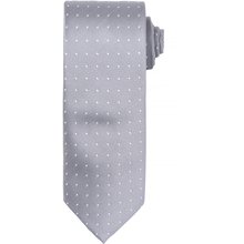 Corbata de poliéster con micro puntos Gris