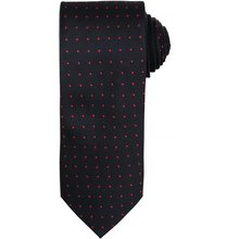 Corbata de poliéster con micro puntos Negro