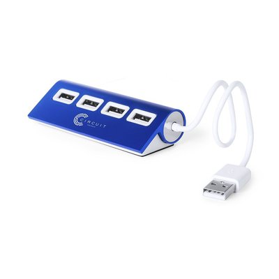 Conector de aluminio con 4 puertos USB