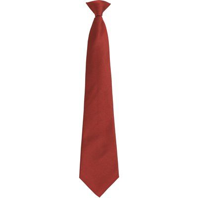 Corbata con clip lavable Burgundy