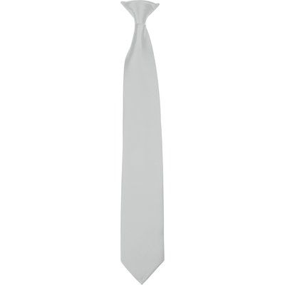 Corbata con clip Silver