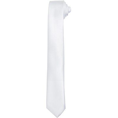 Corbata fina de poliéster White