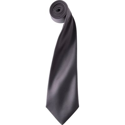 Corbata de satén brillante DARK GREY