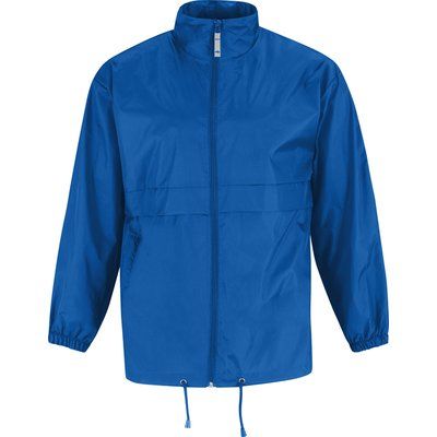 Cortaviento hombre con capucha Royal Blue 3XL