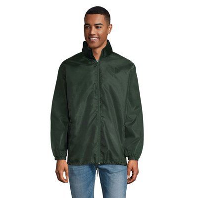 Cortaviento Unisex con Capucha Verde XXL