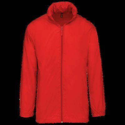 Cortavientos plegable para bolsillo unisex Red XXL