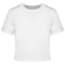 Crop top chica corte recto Blanco L