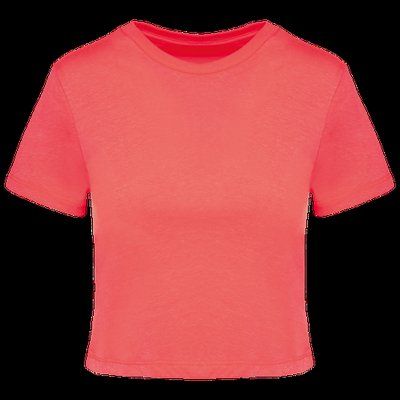 Crop top chica corte recto Coral M