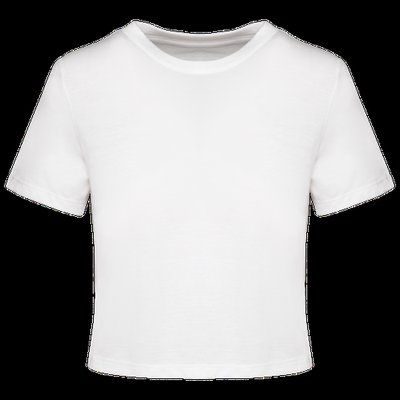 Crop top chica corte recto White XXL