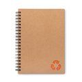 Cuaderno ecológico de cartón reciclado y con anillas 13x18,5 cm Naranja