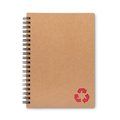 Cuaderno ecológico de cartón reciclado y con anillas 13x18,5 cm Rojo