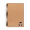 Cuaderno ecológico de cartón reciclado y con anillas 13x18,5 cm
