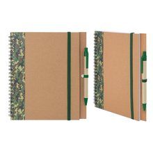 Cuaderno A5 Camuflaje Colores con Bolígrafo Verde