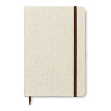 Cuaderno ecológico con banda elástica y marcapáginas 21x14,5 cm Beige