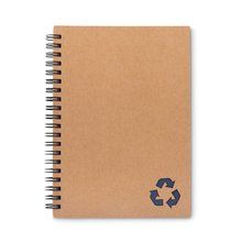 Cuaderno ecológico de cartón reciclado y con anillas 13x18,5 cm Azul