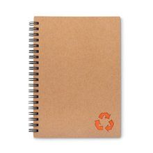 Cuaderno ecológico de cartón reciclado y con anillas 13x18,5 cm Naranja