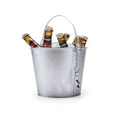 Cubo metallico con abridor para botellines Plat