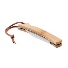 Cuchillo inox Plegable de Bambú Madera