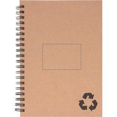 Cuaderno ecológico de cartón reciclado y con anillas 13x18,5 cm | Frontal
