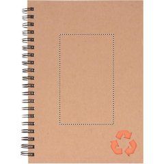 Cuaderno ecológico de cartón reciclado y con anillas 13x18,5 cm | Pantalla Frontal