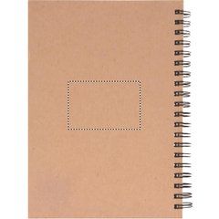 Cuaderno ecológico de cartón reciclado y con anillas 13x18,5 cm | Trasero