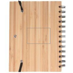 Cuaderno ecológico con tapas de bambú con bolígrafo a juego 13x18 cm | Trasero