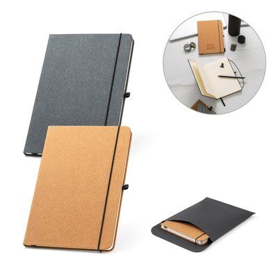 Cuaderno A5 con Tapa de Piel Reciclada