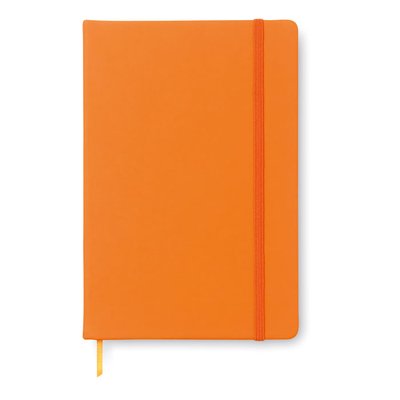 Cuaderno A6 Rayado Suave PU Naranja