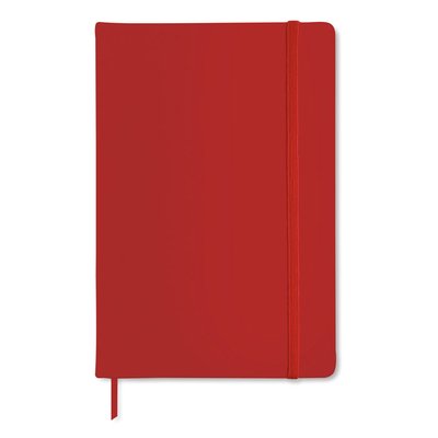 Cuaderno A6 Rayado Suave PU Rojo