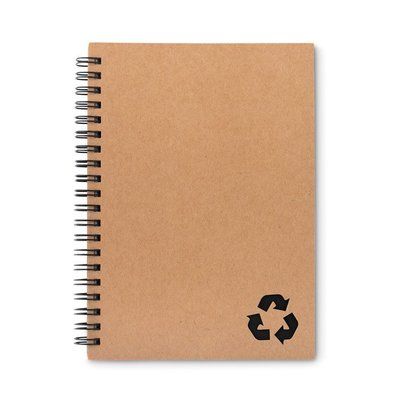 Cuaderno ecológico de cartón reciclado y con anillas 13x18,5 cm Negro