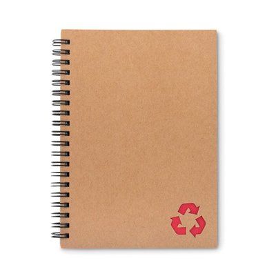 Cuaderno ecológico de cartón reciclado y con anillas 13x18,5 cm Rojo