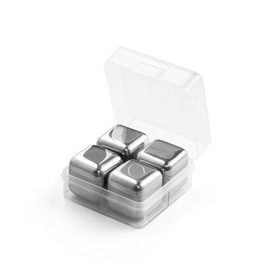 Cubitos de Hielo de Acero Inox. Reutilizables Cromado