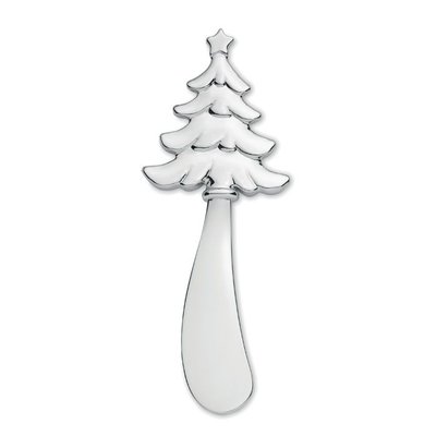 Cuchillo Queso Forma Árbol Navidad Plata