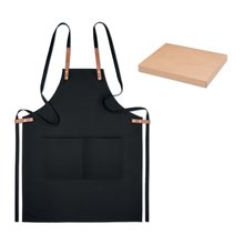 Delantal Canvas 340g Ajustable con Bolsillos Negro