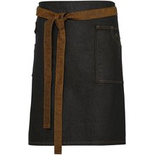 Delantal Semi-largo de Algodón denim Marrón / Negro