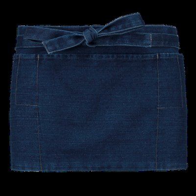 Delantal algodón con bolsillos Denim