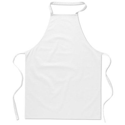 Delantal de cocina de algodón 180 g/m² Blanco