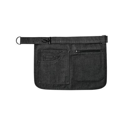 Delantal corto de algodón canvas Black Denim