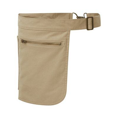 Delantal corto de algodón canvas Khaki