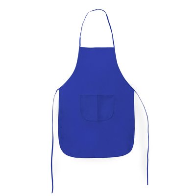 Delantal Corto Non-Woven con Bolsillo Azul