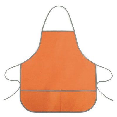 Delantal Non Woven Sublimable con Bolsillos Naranja