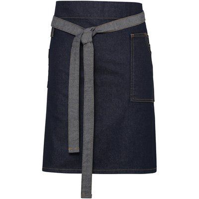 Delantal Semi-largo de Algodón denim Indigo Denim