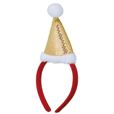 Diadema Gorro navideño de lentejuelas