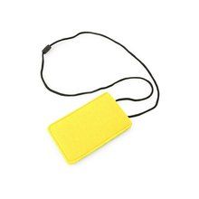 Estuche de Fieltro con Lanyard Ajustable Amarillo