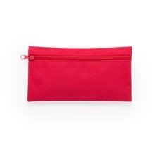 Estuche de poliéster con cremallera frontal Rojo