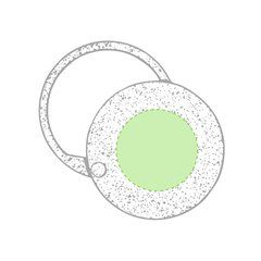 Espejo de bolsillo ecológico de caña de trigo | Centrado en el círculo