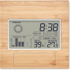 Estación Meteorológica Multifunción de Bambú | BOTTOM PAD | 80 x 25